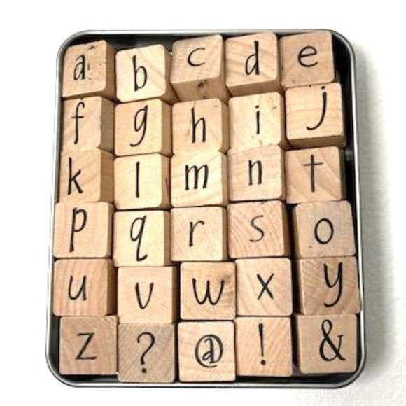 Other Lowercase Alphabet Stamps Set Of 3 Wood Mounted Rubber Stamps